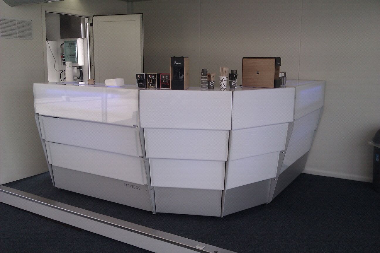 Banco bar reception modulare luminoso,banco bar hospitality ... Banco reception modulare